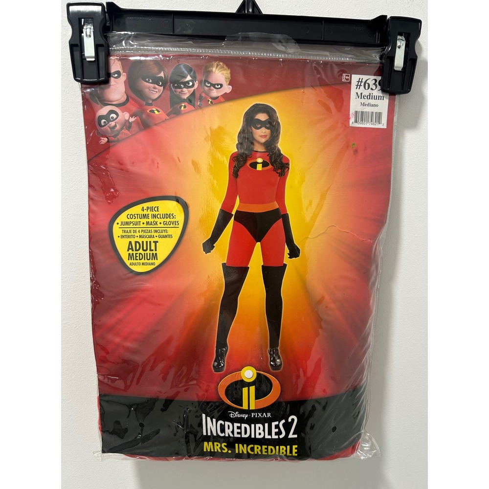 Disney Pixar Incredibles 2 Mrs Incredible Halloween Costume AdultMedium Jumpsuit
